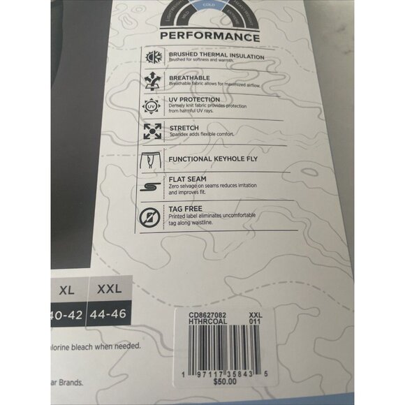 Cuddle Duds Mens Performance Baselayer Pant‎ Waffle Thermal Wear Breathable XXL - Picture 4 of 4